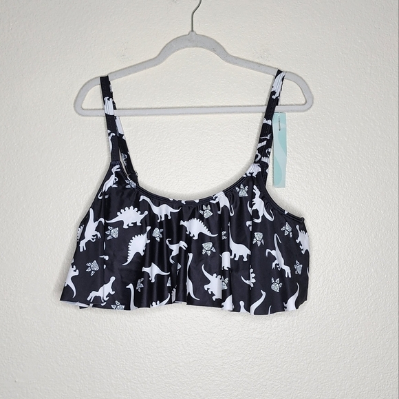 DRESSFO Black Dino Swim Top 12 - Picture 7 of 9